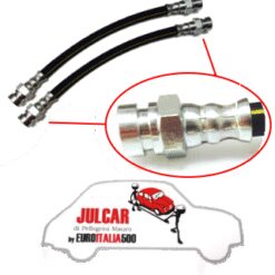 Coppia tubi freno flessibili posteriori Fiat 500 N/D/F 1^Serie